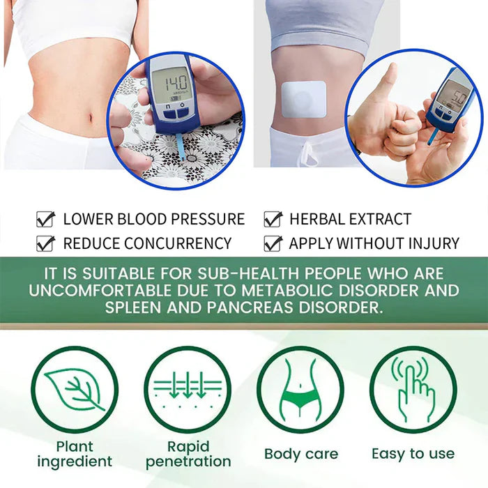 Ayurvedic Herbs Sugar Patch – Natural Blood Sugar Support Patch for Diabetes Care (Buy 10 pieces and get 20 pieces))