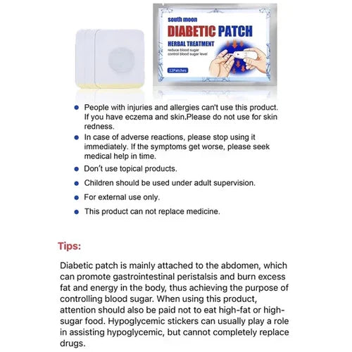 Ayurvedic Herbs Sugar Patch – Natural Blood Sugar Support Patch for Diabetes Care (Buy 10 pieces and get 20 pieces))